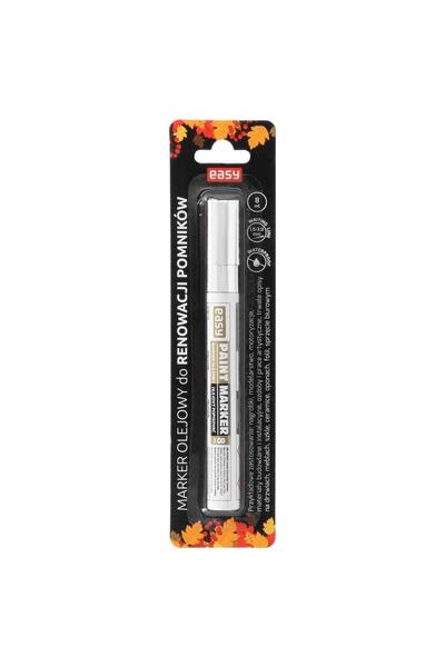 Easy Stationery Marker permanent alb 1,5–3 mm, 8,5 ml (blister)