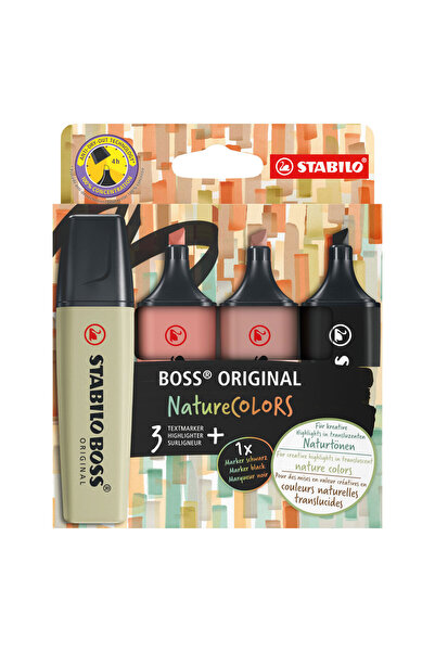 Stabilo Set de evidentiere text Boss original NatureColors, 2-5 mm, 4 culori ...