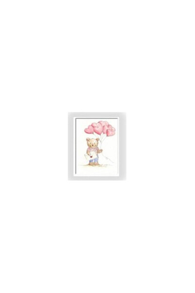 HENRY Felicitare Mis cu baloane aurie B6 multicolor 12.7x18.2cm set