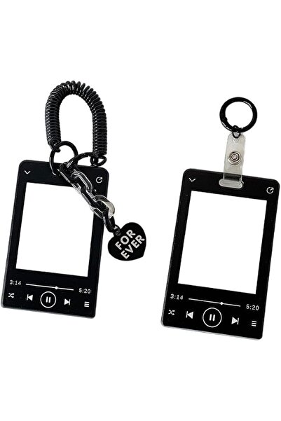 Generic Minimalist style photo card holder Y2K style player-shaped couple ido...