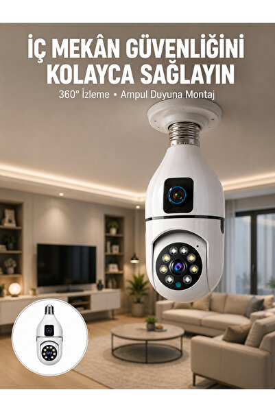 Epilons Tak Çalıştır Ampul Kamera – Full HD 1080P Kablosuz Güvenlik Çözümü Ye...