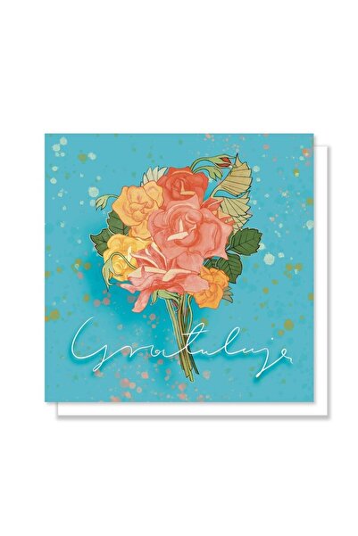 Fernando Felicitare carte postala Gratulari, hartie 300 g, patrat 13,5x13,5 c...