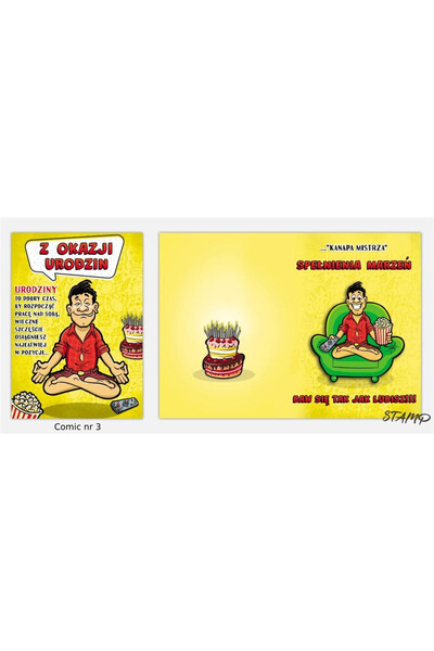 STAMP Felicitare de ziua, Stamp, Comic B6, multicolor, 17.7x13.2cm