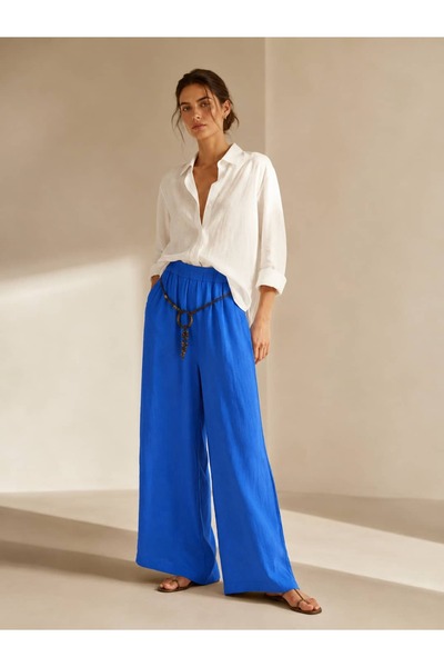 Punta Otantik Pts3454 Wide Leg Silva Pants with Rope Belt Saks