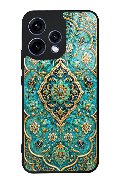 Spoyi Oppo Reno 15 Turquoise Ottoman Jewel Tasarımlı Glossy Telefon Kılıfı