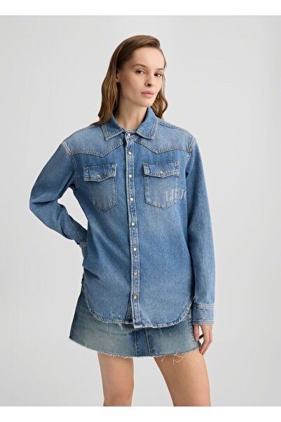 liu.jo Cep Detaylı Denim Gömlek