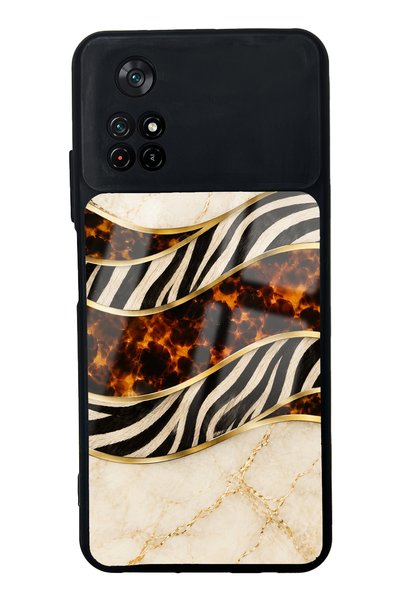 Spoyi حافظة هاتف Xiaomi Poco M4 Pro بتصميم Ivory Safari لامعة