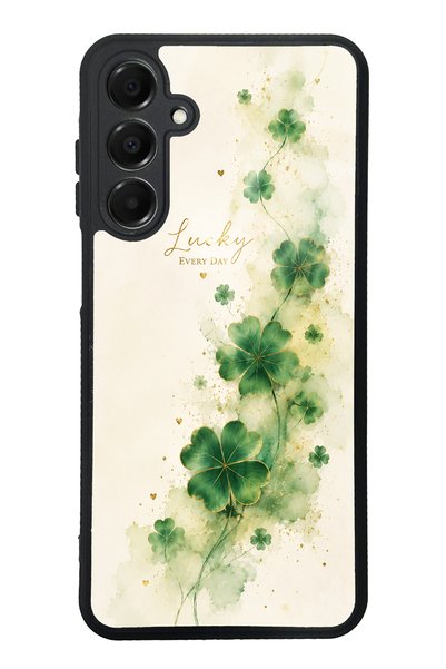 Spoyi Samsung A16 Lucky Clover Whisper Design Glossy Phone Case