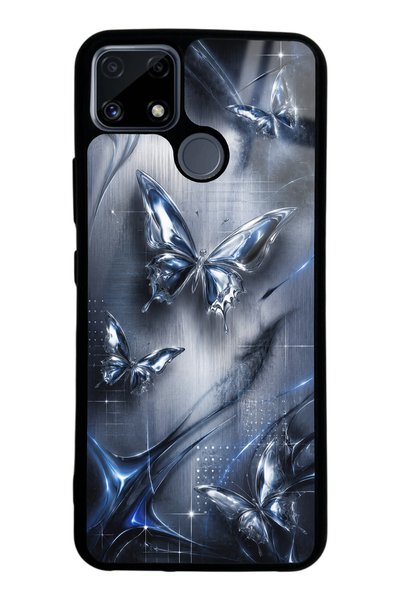 Spoyi Realme C25 Midnight Chrome Butterfly Design Glossy Phone Case