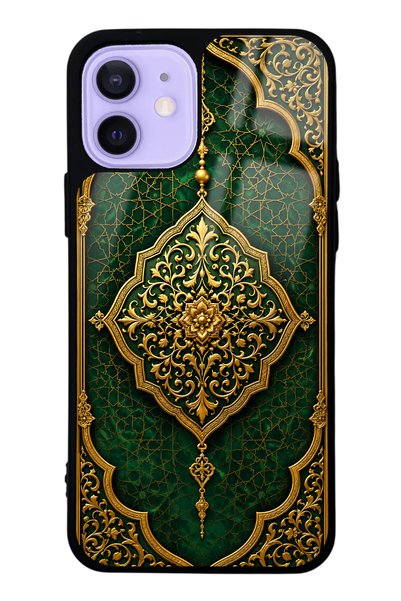 Spoyi iPhone 12 Emerald Ottoman Majesty Design Glossy Phone Case