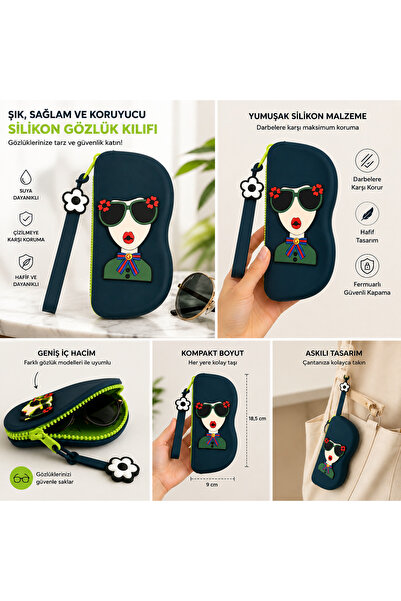 YuumiCo Silikon Gözlük Kılıfı - Çizilmelere Karşı Koruyucu Kolay Taşınabilir ...