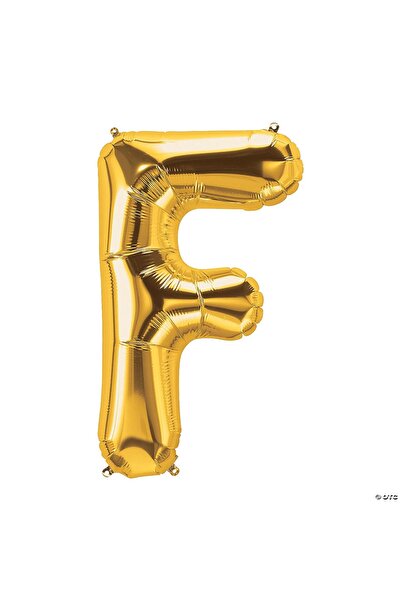 Baloane Vesele Balon Folie Litera F Gold 40 cm LTR6-F