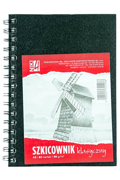 OEM Bloc de desen schite, Koh-I-Noor, A5, 80 file, 98g, Negru
