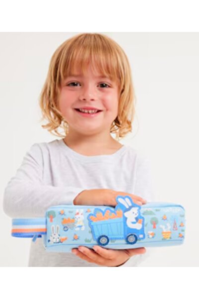 SMIGGLE Mavi Tavşan İsim Etiketli Kalem Kutusu
