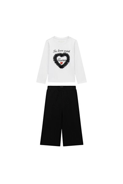 Guess Set bluză și pantaloni pentru fete K6RG04K6YW0 Alb