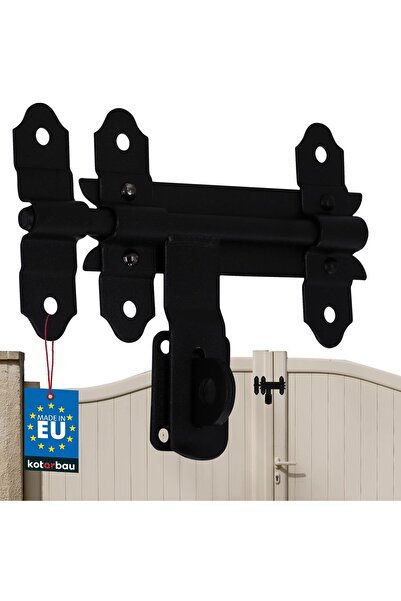 KOTARBAU Zăvor de blocare pentru poartă de garaj, din oțel negru, 150 MM