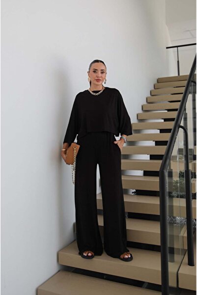 Havoş Black Cora Blouse Pants Set
