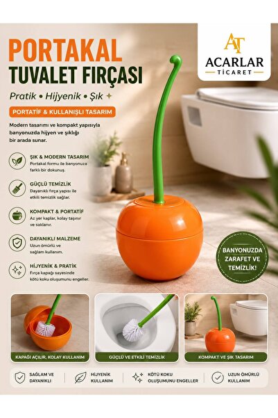 Acarlar Ticaret Uzun Saplı Portakal Dekoratif Turuncu Renkli Lavabo Tuvalet K...
