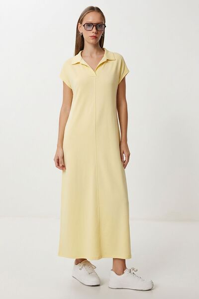 Hiccup Rochie midi cu guler polo și buzunar, model ISTANBUL