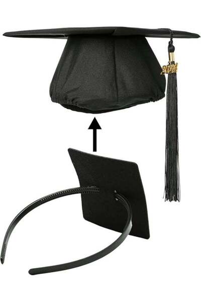 Mirfa Graduation Cap Headband, Firm Anti-Fall Hair Band for Graduation Cap