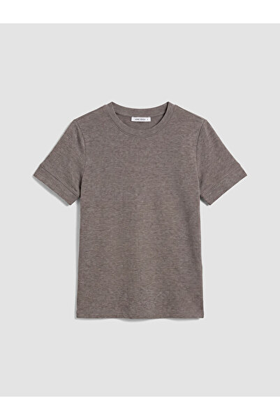 LC Waikiki Lcw Vision Brown Modal Blended Women's T-Shirt