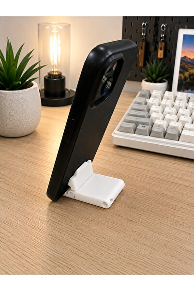 Veriqo3D Katlanabilir Telefon Standı 2'li Set - Beyaz Masaüstü Telefon Tutucu...