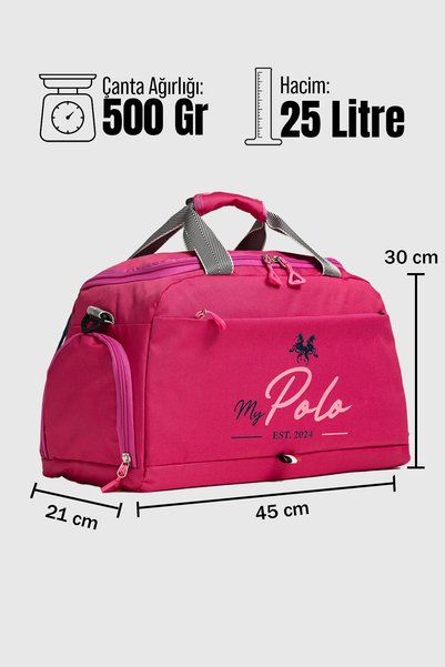 Mypolo Glide Shoe Compartment Men'S, Women's Sports and Travel Bag 25 Liter Lightweight Hand Luggage