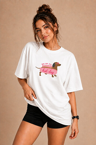 FECCY Premium unisex majica sa hot dogom, velika ženska majica, muška majica,...