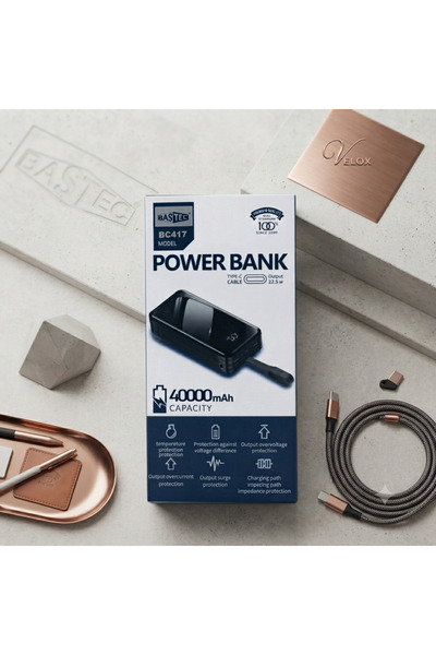 Bastec باور بنك طاقة (Power Bank) من ماركة السعة: 40,000 مللي أمبير في الساعة...