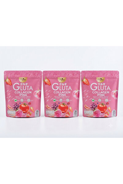Manee Gluta Collagen Pink - 30 Sachets 3 Pcs