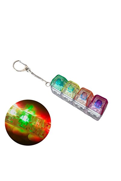 Choice5 F Keyboard Fidget Toys LED Crystal Keycap Keychain Stress Relief Fing...