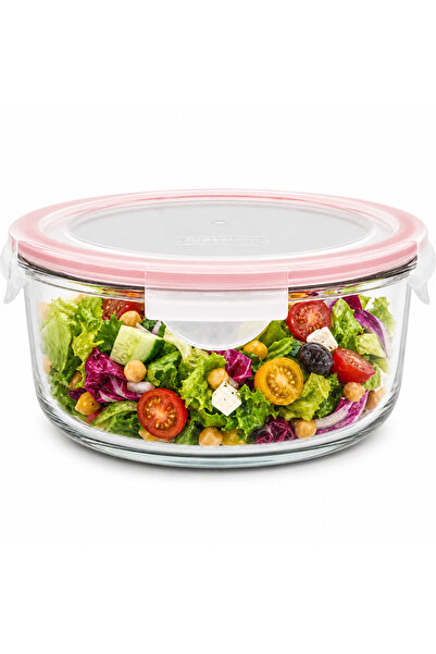 Glasslock Glass Food Storage Container 2050ml Round Airtight BPA Free Locking...