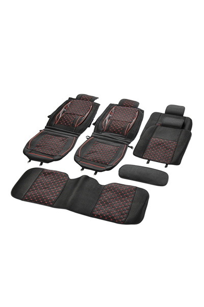 Lawazim 5-Piece Car Seat Cover Set, Front and Rear Seat Protectors with Armre...