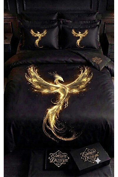 Elmas Dizayn Special Design Brand Double Duvet Cover Set Organic Satin & Cott...