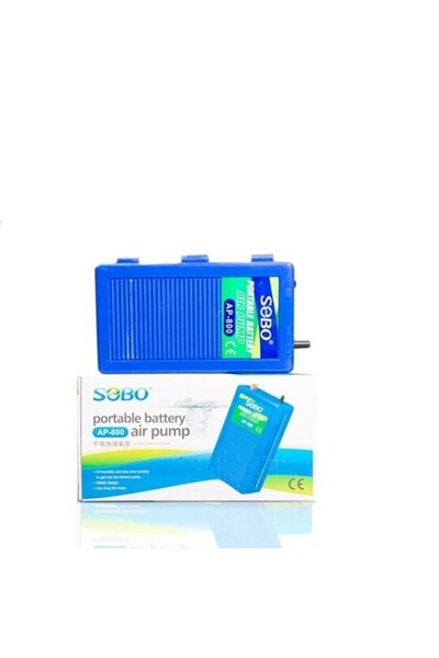 Sobo AP-800 Pilli Hava Motoru Taşınabilir Akvaryum Hava Pompası