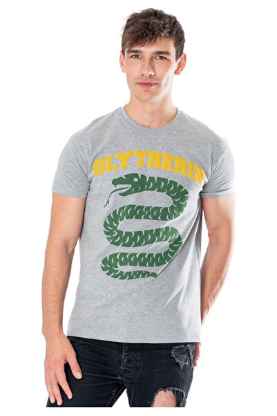 CID Tricou barbati, CID, Harry Potter Slytherin, gri, 100% bumbac, 2XL INTL