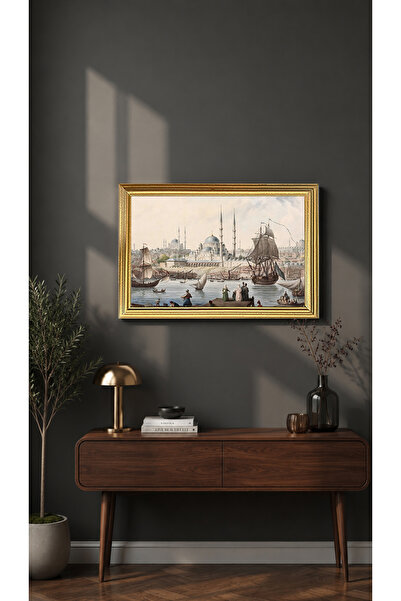 BlackSea 1784 İSTANBUL,OSMANLI TABLOSU,LAKE BOYA MDF ÇERÇEVELİ