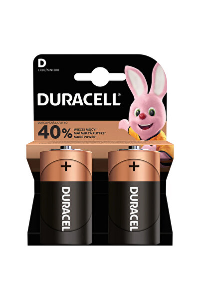 Duracell Alkaline batteries LR20 D PLUS /2 pieces/blister/ 1.5V