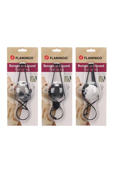 Flamingo لعبة قطط روجي على شكل فأر هزاز مع صوت، يمكن تعليقها على الباب