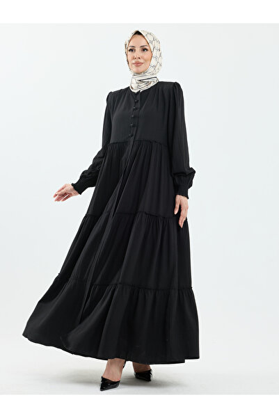 KADEEM Ferace din țesătură Arel Yıldız, negru - 422609