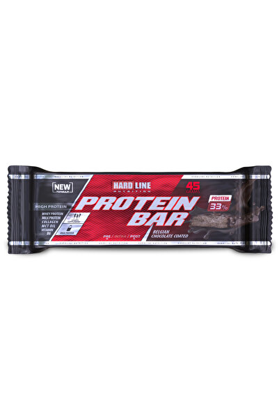Hardline Nutrition PROTEIN BAR KUTULU 45 GR*12 ADET (Belçika Çikolatası Kaplı)