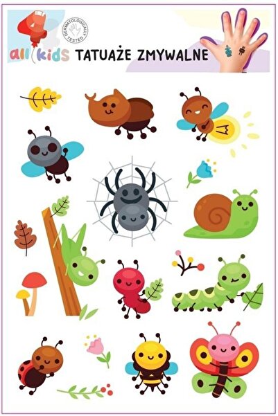 All4Kids Set tatuaje temporare, All4Kids, 100x150mm, Multicolor