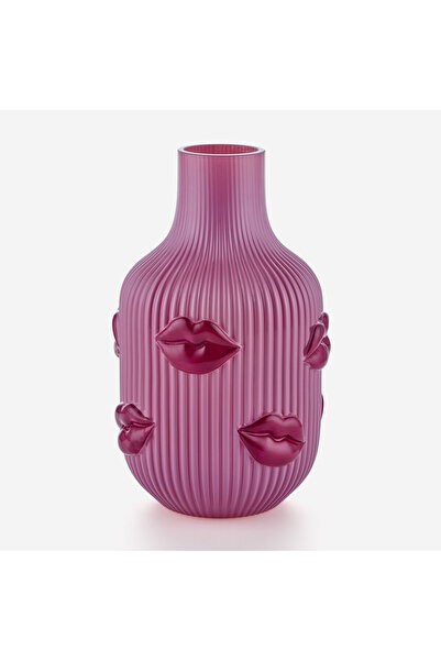 GIFT COMPANY Neon Pink Glass Lips Vase 15X25X15 cm
