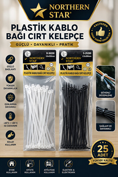 Northern Star Plastik Kablo Bağı Cırt Kelepçe
