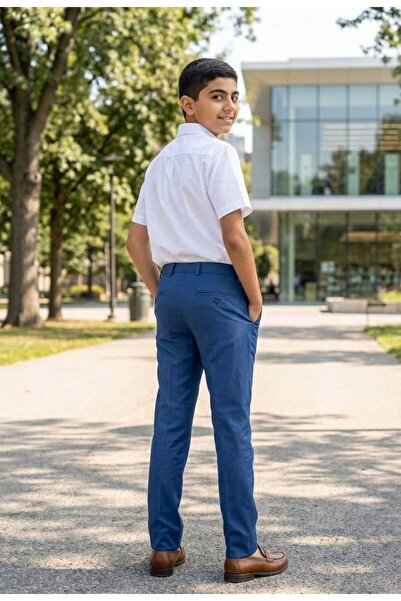 ÇLM STORE Beli Waistbelted Fabric School Trousers Parlement