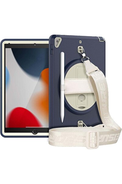 SIGLOO Husă Clamshell 360 cu folie, curea și suport rotativ iPad Air 2/5/6/Pr...