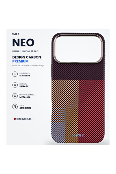 Sunix Neo Case for iPhone 17 Pro, MagSafe Compatible, Premium Carbon Design, ...