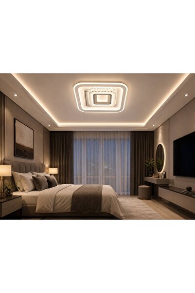 CanAydınlatma 4 Renk LED Modern Taşlı Plafonyer Tavana Sıfır Kumandalı Salon/...