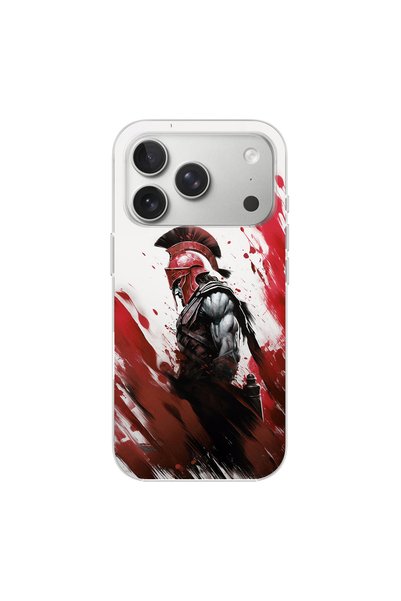PPKin iPhone 17 Pro Max Compatible Spartan 1 Design Transparent Case