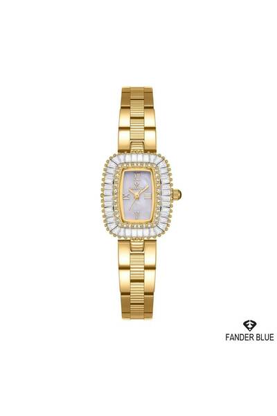 FANDER BLUE Fender Blue Lumiere Baguette Women's Watch-Gold and Pearl Dial